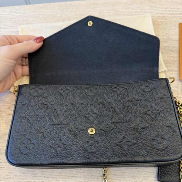 Louis Vuitton Empreinte Pochette Felicie Chain Wallet Noir