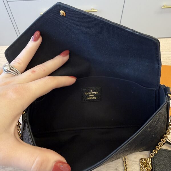 Louis Vuitton Empreinte Pochette Felicie Chain Wallet Noir