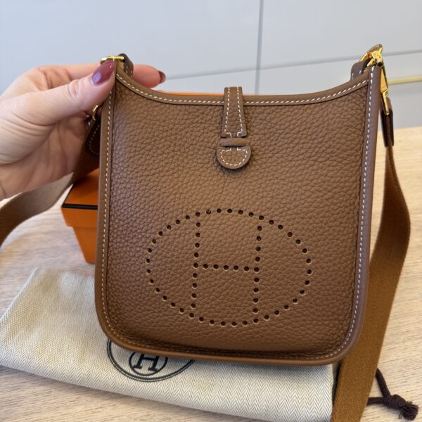 Hermes Taurillon Clemence Evelyne TPM Gold