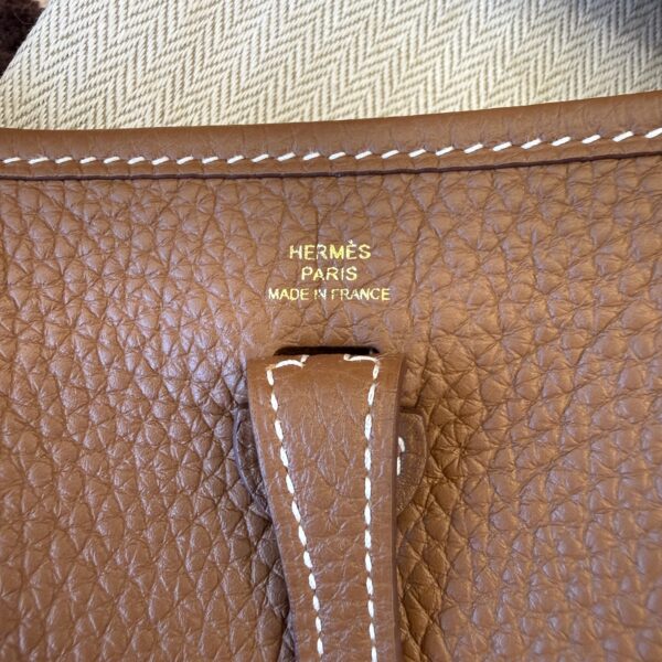 Hermes Taurillon Clemence Evelyne TPM Gold