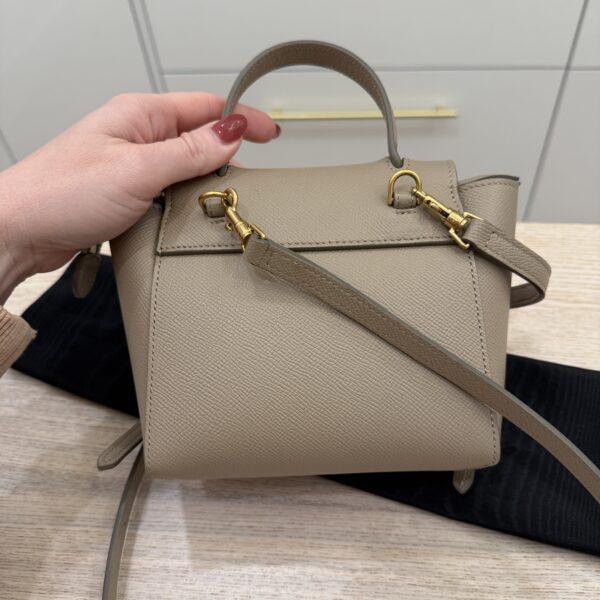 Celine Grained Calfskin Pico Belt Bag Light Taupe