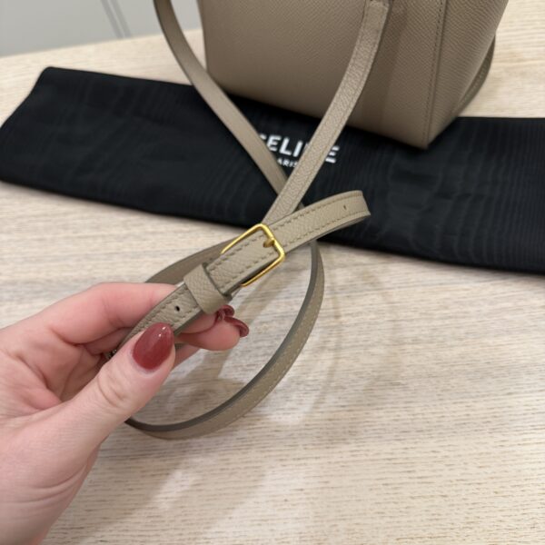 Celine Grained Calfskin Pico Belt Bag Light Taupe