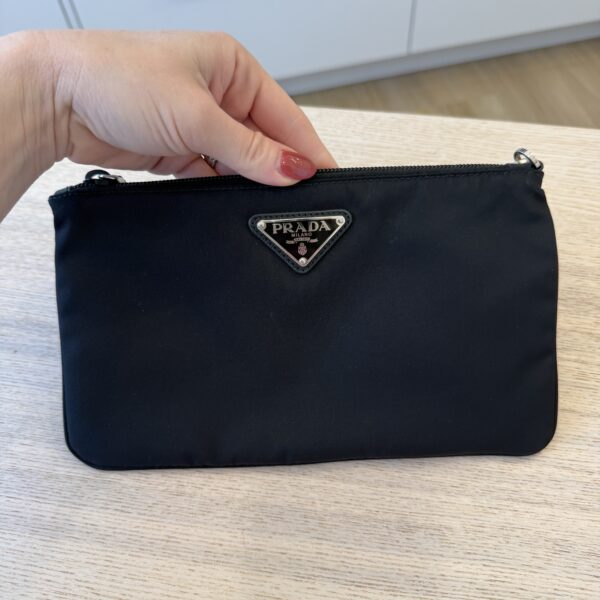 Prada Re-Nylon and Saffiano Leather Pouch