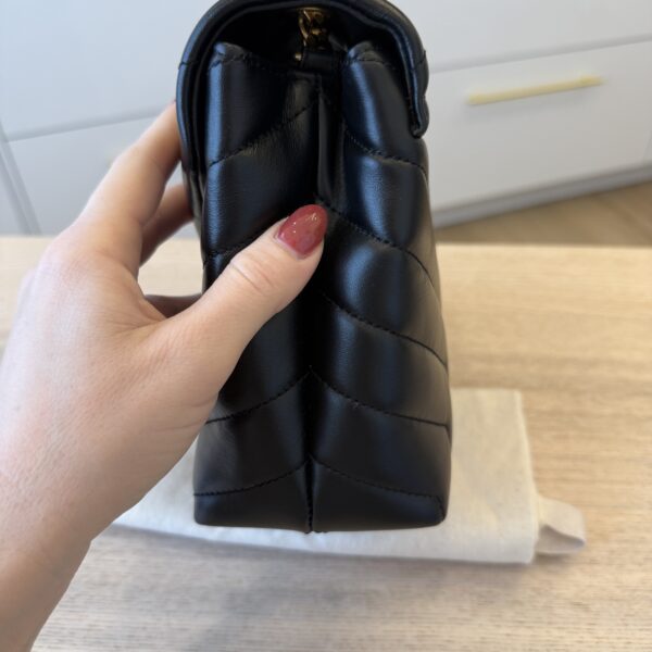 Saint Laurent (YSL) Loulou Small In Quilted Leather Black and Gold Hardware