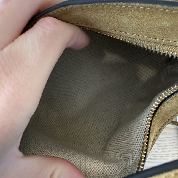 CHLOÉ Charms Hobo Bag in Suede Leather Gold / Khaki