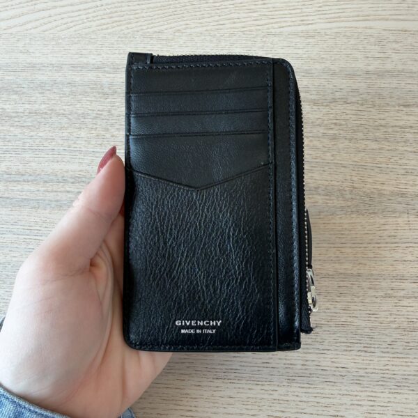 Givenchy Voyou Zipped Card Holder Black