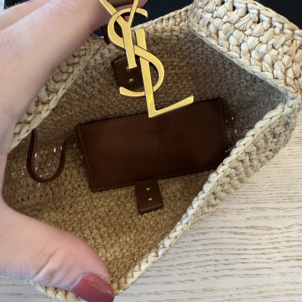 Saint Laurent (YSL) Le 5 à 7 Mini Raffia Shoulder Bag