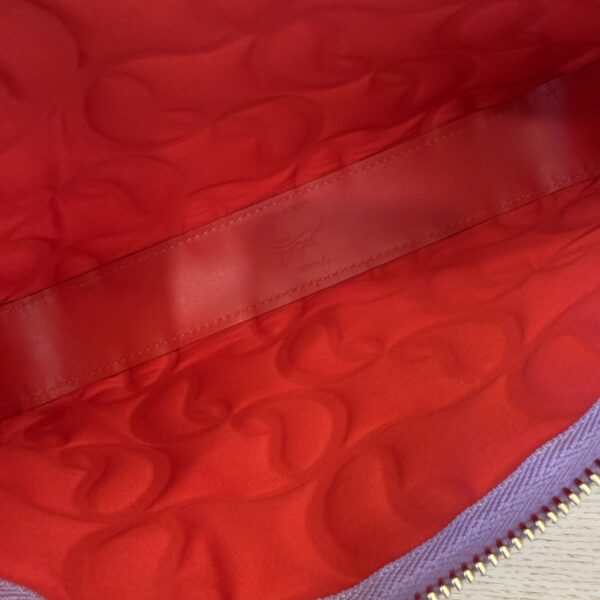 Christian Louboutin Calfskin Embossed Loubila Shoulder Bag Lilac