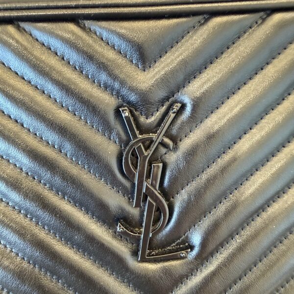Saint Laurent (YSL) Calfskin Monogram Lou Camera Black and Black Hardware