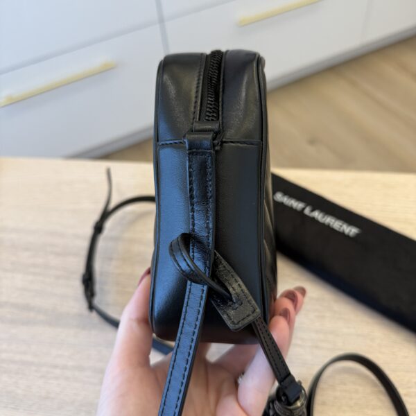 Saint Laurent (YSL) Calfskin Monogram Lou Camera Black and Black Hardware