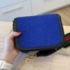 Gucci Casy Wool Azalea Calfskin Mini Horsebit 1955 Shoulder Bag Blue China