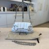 Gucci Nappa Vertical Matelasse Small Maxi Horsebit Chain Shoulder Bag White