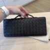 Bottega Veneta Nappa Intrecciato Long Andiamo Top Handle Clutch Fondant