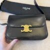 Celine Shiny Calfskin Medium Triomphe Black