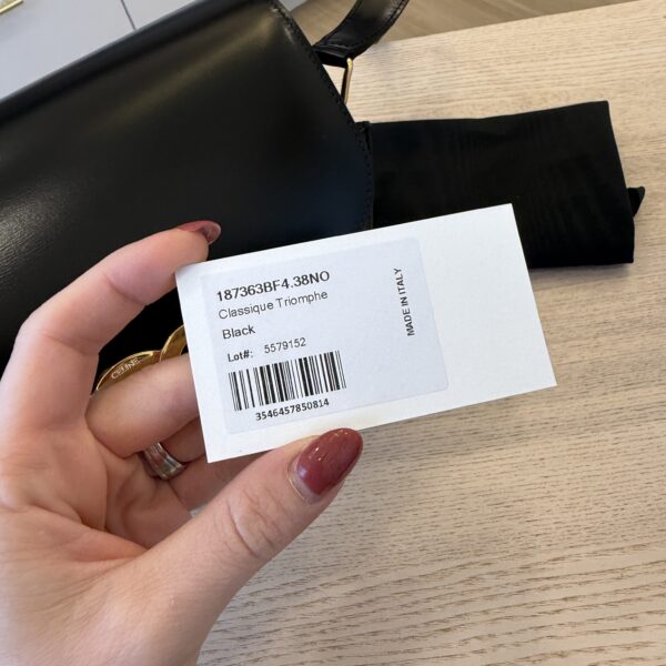 Celine Shiny Calfskin Medium Triomphe Black