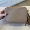 Gucci Calfskin Small Soho Disco Bag Beige