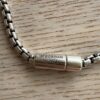 Tateossian London Pop Sleek Box Chain Bracelet Rhodium Plated Silver Men's