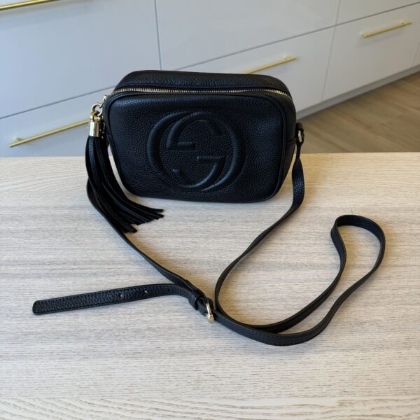 Gucci Calfskin Small Soho Disco Bag Black