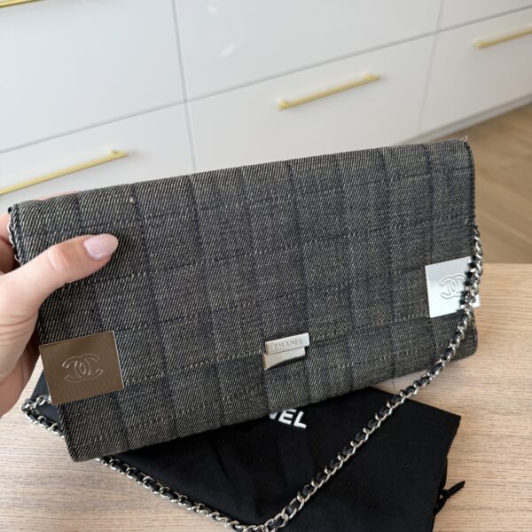 Chanel CC Choco Bar Denim Chain Flap