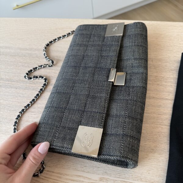 Chanel CC Choco Bar Denim Chain Flap