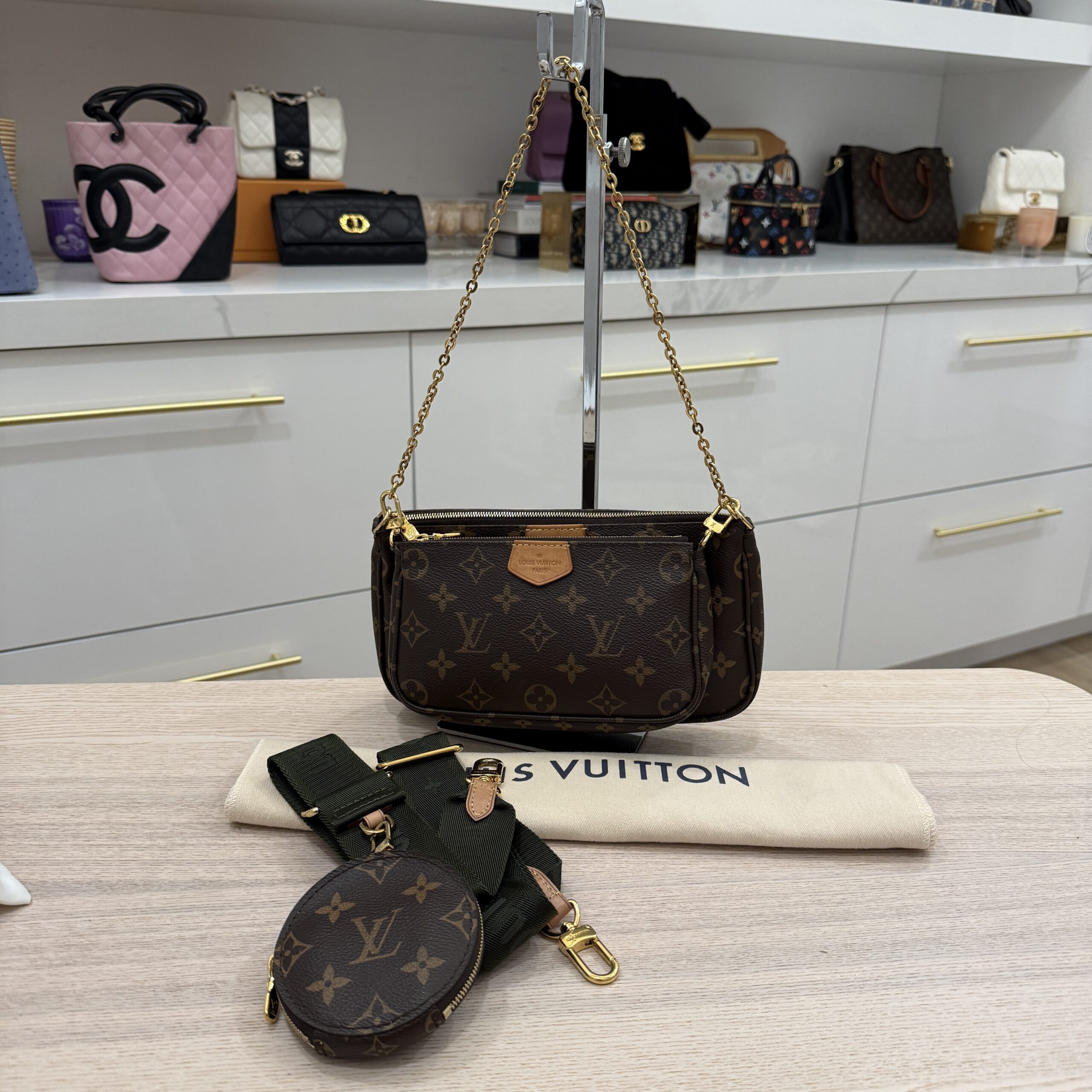 Louis Vuitton Monogram Multi Pochette Accessories Kaki