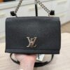Louis Vuitton Black Pebbled Leather Lockme II BB Bag