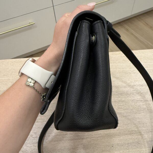 Louis Vuitton Black Pebbled Leather Lockme II BB Bag