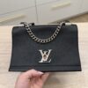 Louis Vuitton Black Pebbled Leather Lockme II BB Bag