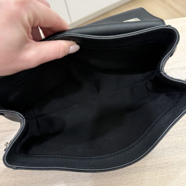 Louis Vuitton Black Pebbled Leather Lockme II BB Bag