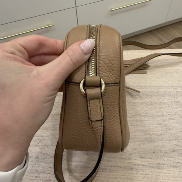 Gucci Calfskin Small Soho Disco Bag Beige