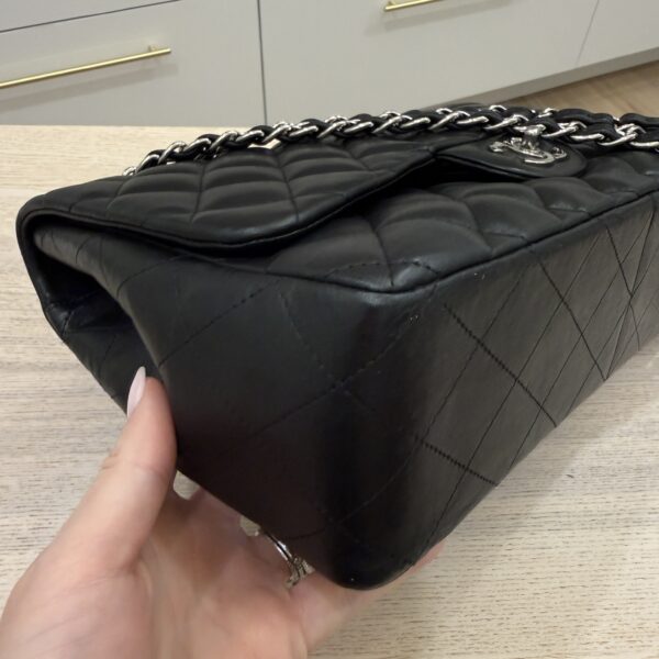 Chanel Lambskin Quilted Jumbo Single Flap Black