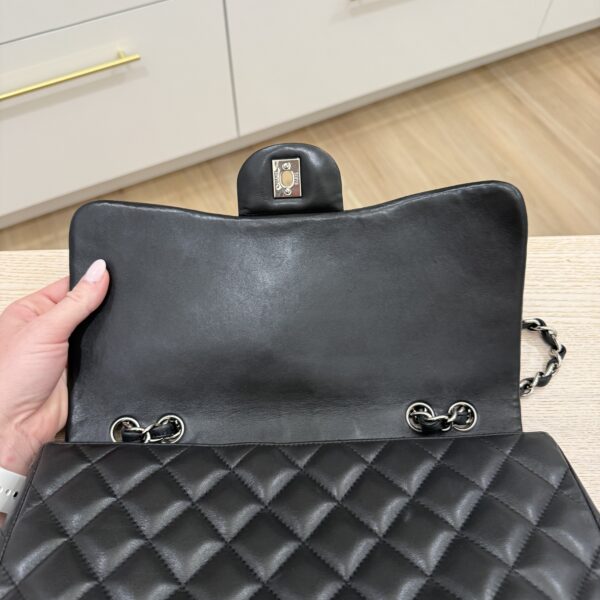 Chanel Lambskin Quilted Jumbo Single Flap Black