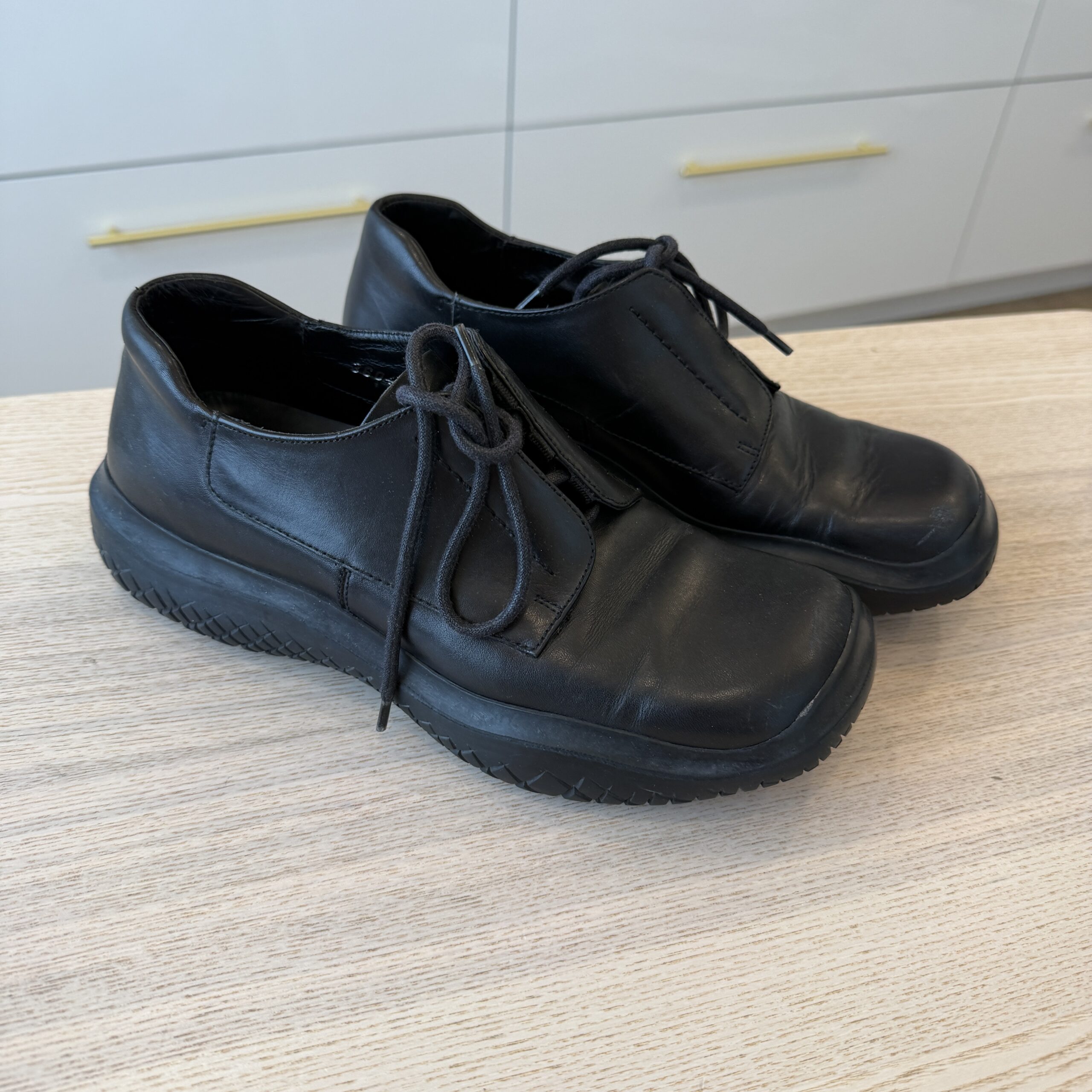 Prada Derby Oxford Size 39 Black Women's