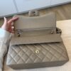 Chanel Caviar Quilted Jumbo Double Flap Black Gold Hardware Dark Taupe