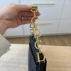 Christian Dior Black Ostrich Vintage Saddle Bag