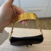 Christian Dior Black Ostrich Vintage Saddle Bag