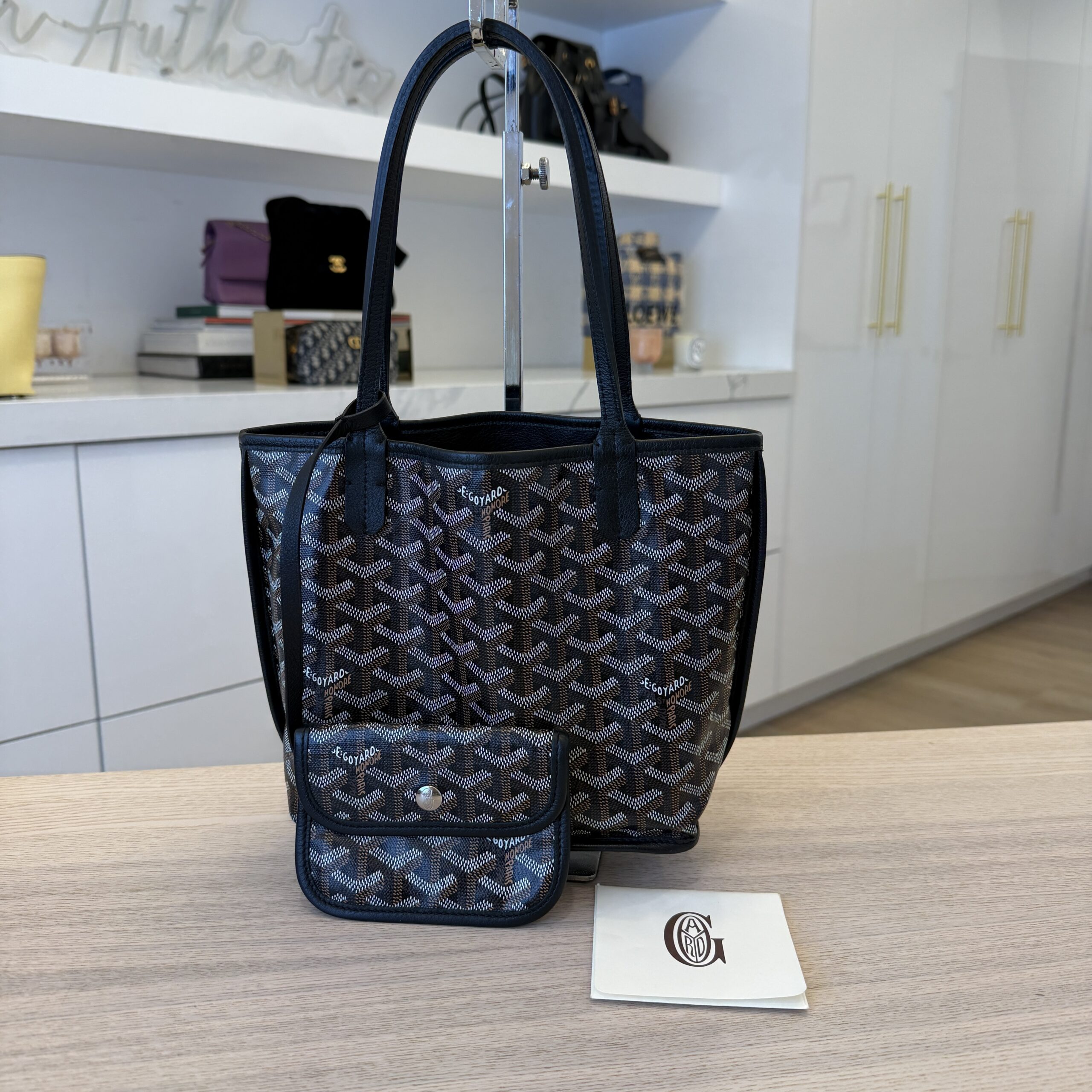Goyard Goyardine Reversible Mini Anjou Black