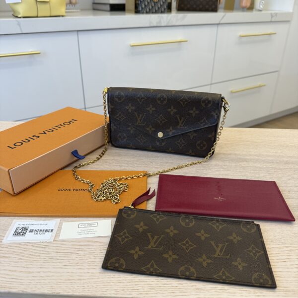 Louis Vuitton Monogram Pochette Felicie Chain Wallet