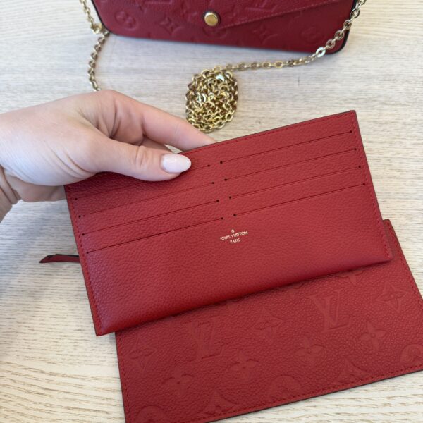 Louis Vuitton Empreinte Pochette Felicie Chain Wallet Cerise