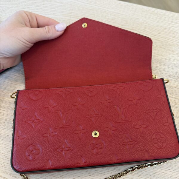 Louis Vuitton Empreinte Pochette Felicie Chain Wallet Cerise