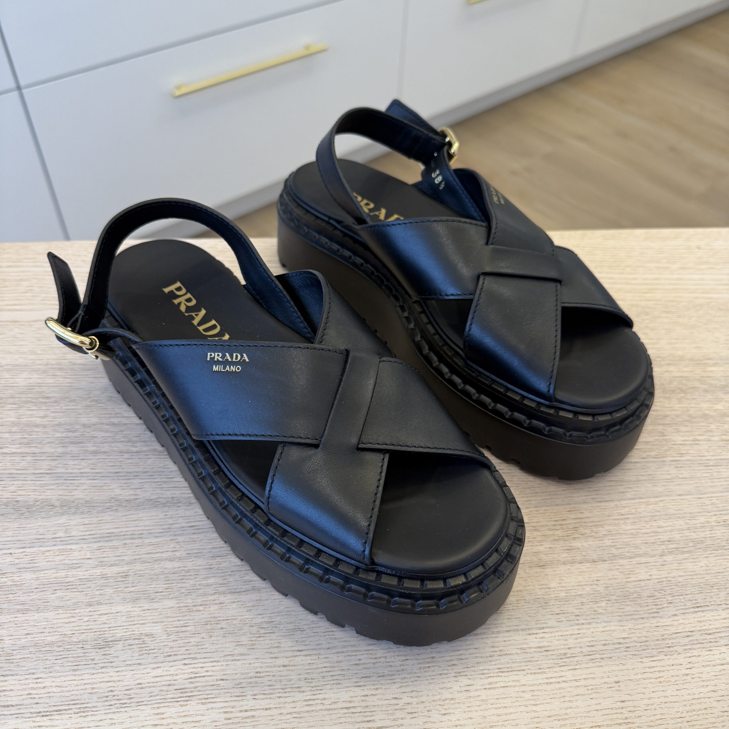 Prada Black Sandal 38.5