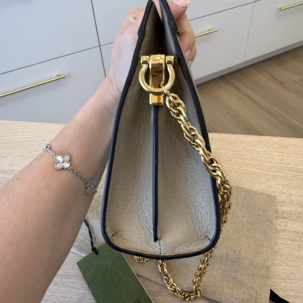 Gucci GG Supreme Monogram Web Small Ophidia Chain Shoulder Bag