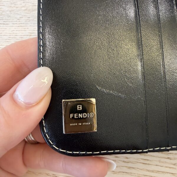 Fendi Zucchino Baguette Navy and Wallet