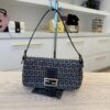 Fendi Zucchino Baguette Navy and Wallet
