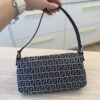 Fendi Zucchino Baguette Navy and Wallet