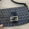 Fendi Zucchino Baguette Navy and Wallet