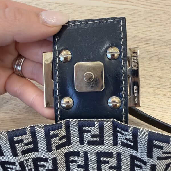Fendi Zucchino Baguette Navy and Wallet
