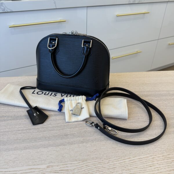 Louis Vuitton Black Epi Alma BB