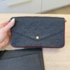 Louis Vuitton Empreinte Pochette Felicie Chain Wallet Marine Rouge