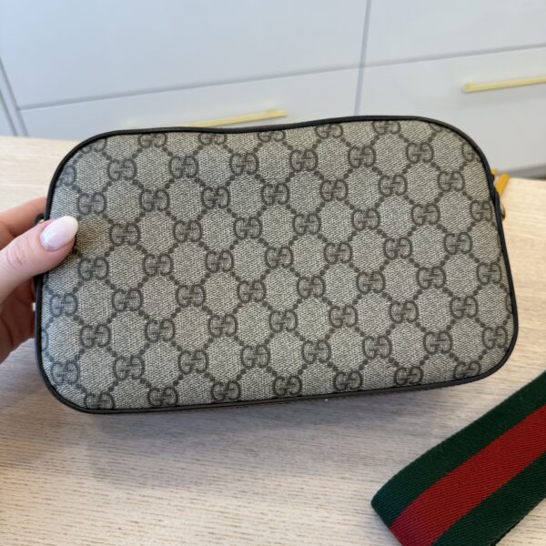 Gucci GG Supreme Monogram Neo Vintage Web Shoulder Bag Brown Yellow